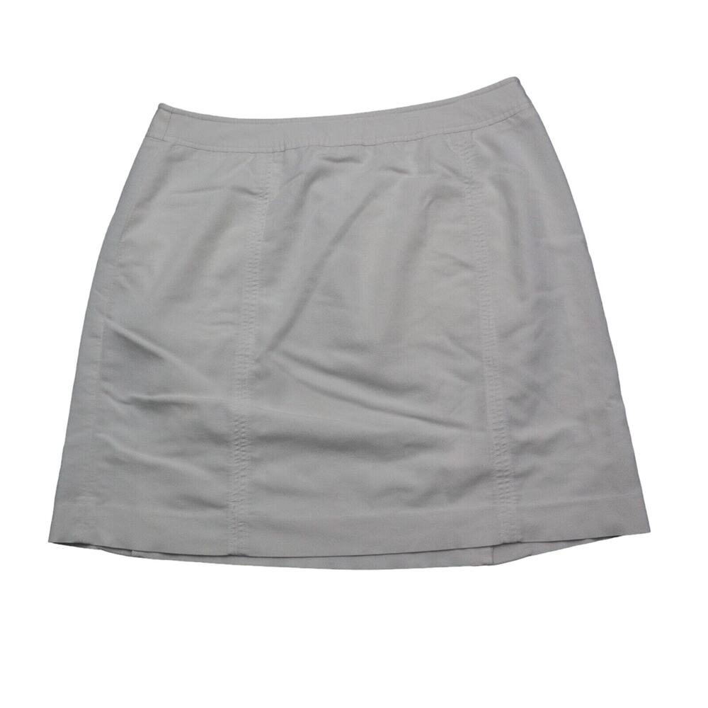 Chadwicks Skirt Womens White Short Straight Pencil Button Pocket Zip